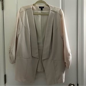 TORRID | Cream Pale Pink Open Blazer | size 4=4x